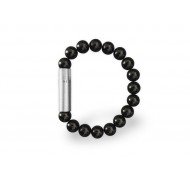 Les Fines Lames - Bracciale Punch Steel Onyx - M